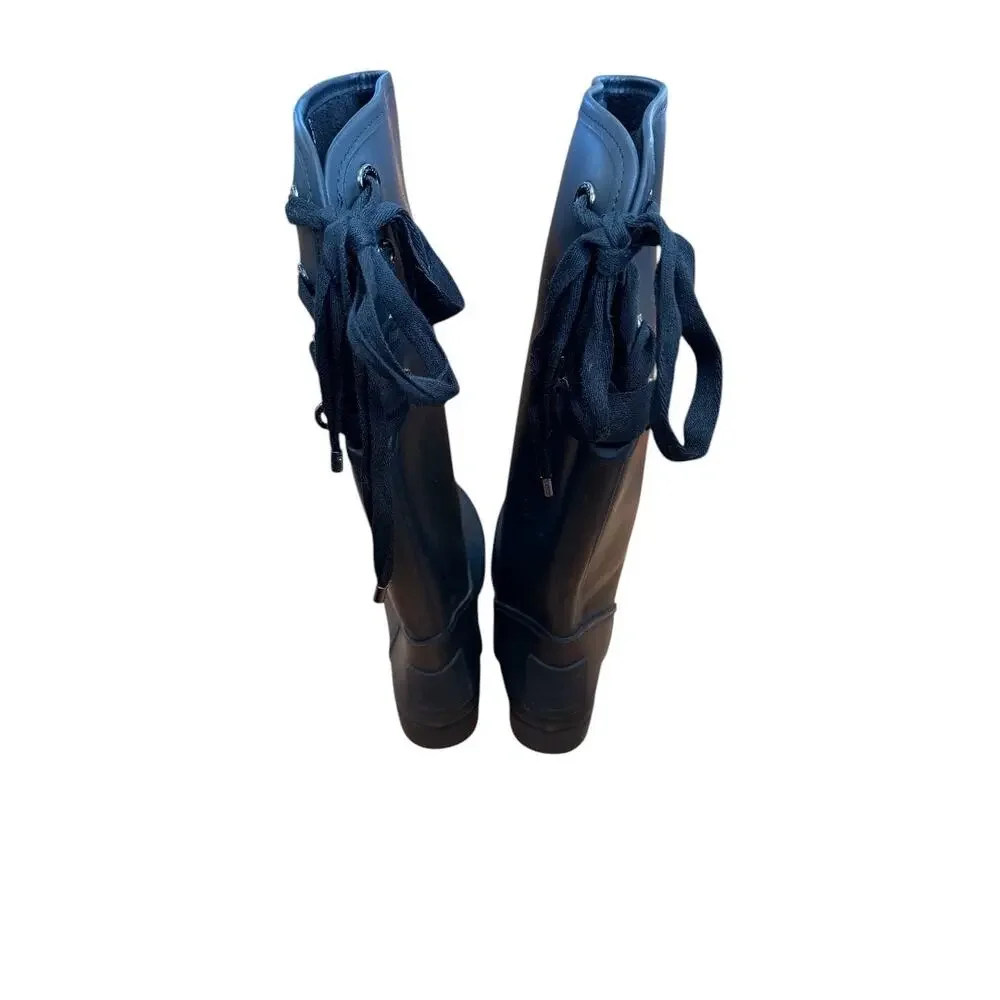 Coach Tristee Matte Black Tall Rain Boots - Picture 6 of 10